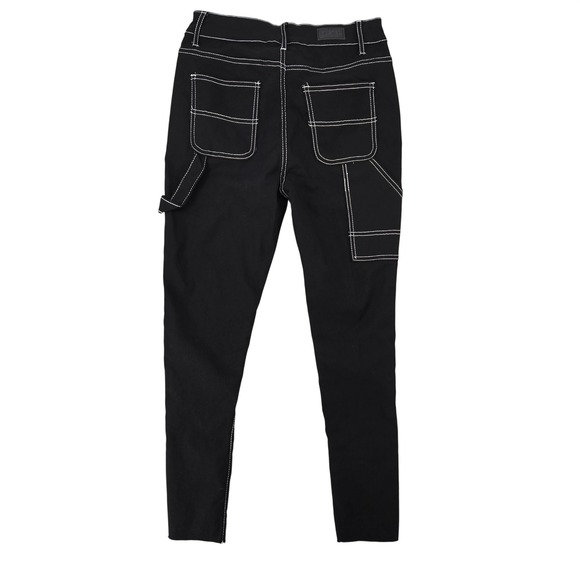 Pastel Pants - Pastel Size 5/S Carpenter Pants Women Black Contrast Stitch Grunge Skater Vibes